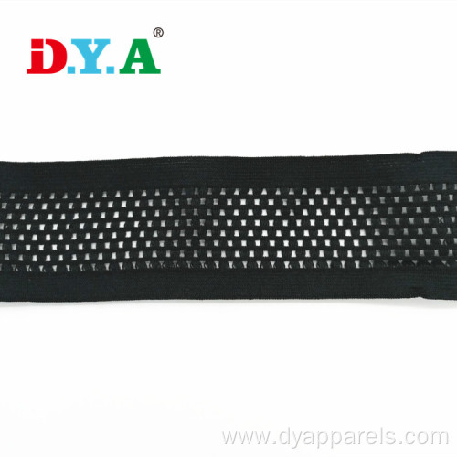 Polyester Elastic Mesh Tape Knitted Webbing For Garment